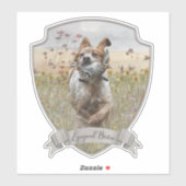 Bretagne Spaniel jachtkwartel, art Sticker (Vel)