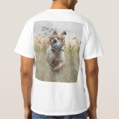 Bretagne Spaniel jachtkwartel, art T-shirt (Achterkant)