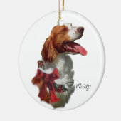 Bretagne Spaniel Kerstcadeaus Ornament (Links)