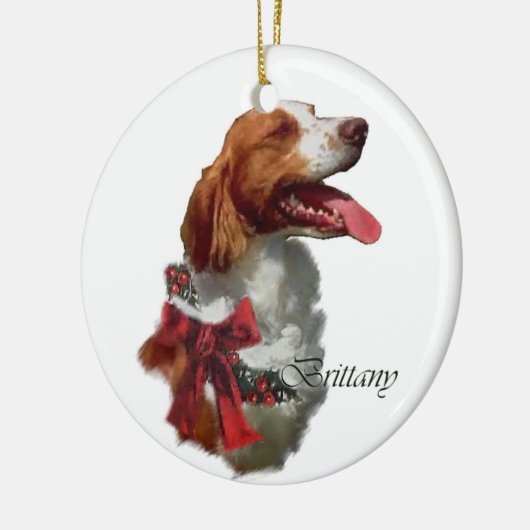 Bretagne Spaniel Kerstcadeaus Ornament (Links)