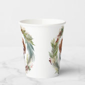 Bretagne Spaniel Kerstkrans Feestelijke Pup Papieren Bekers (Links)