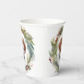 Bretagne Spaniel Kerstkrans Feestelijke Pup Papieren Bekers (Rechts)