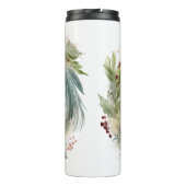 Bretagne Spaniel Kerstkrans Feestelijke Pup Thermosbeker (Achterkant)