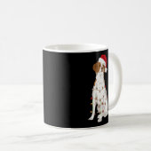 Bretagne Spaniel Kerstverlichting Xmas Hondenliefh Koffiemok (Voorkant rechts)