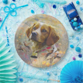 Bretagne Spaniel Kunst, Papieren Bordje (Feest)