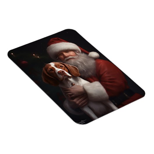 Bretagne Spaniël Met Kerstmis Magneet (Rechterzijde)