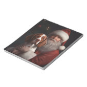 Bretagne Spaniël Met Kerstmis Notitieblok (Linkerzijde)