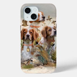 Bretagne Spaniel, Passie voor vogels iPhone 15 Case