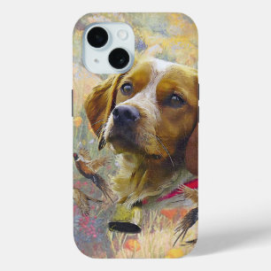 Bretagne Spaniel, Passie voor vogels iPhone 15 Case