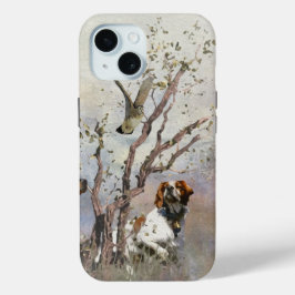 Bretagne Spaniel, Passie voor vogels iPhone 15 Case
