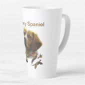 Bretagne Spaniel, Passie voor vogels Latte Mok (Rechterhoek)