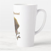 Bretagne Spaniel, Passie voor vogels Latte Mok (Rechts)