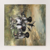 Bretagne Spaniel, Passie voor vogels Legpuzzel (Horizontaal)