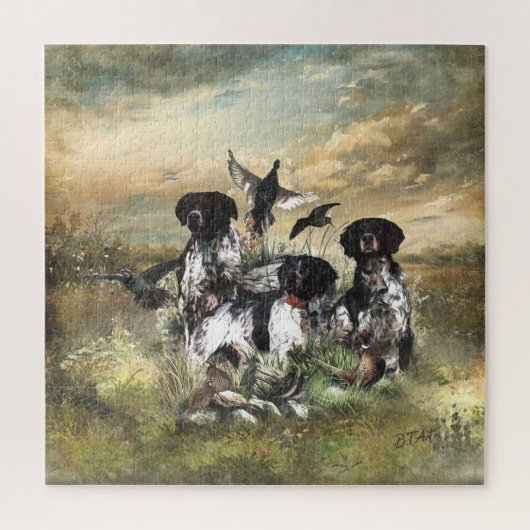 Bretagne Spaniel, Passie voor vogels Legpuzzel (Verticaal)