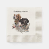 Bretagne Spaniel, Passie voor vogels Servet (Voorkant)