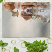 Bretagne Spaniel, Passie voor vogels Theedoek (Gevouwen)