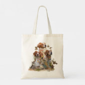 Bretagne Spaniel, Passie voor vogels Tote Bag (Achterkant)