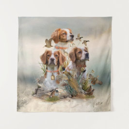 Bretagne Spaniel, Passie voor vogels Wandkleed