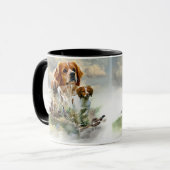 Bretagne Spaniels, Frans Bretagne, Vogelhond Mok (Voorkant links)