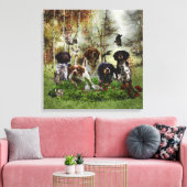 Bretagne Spanjaarden, vogeljacht Canvas Afdruk (Insitu (Woonkamer))