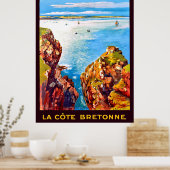 Bretagne, uitzicht, Frankrijk, reizen Poster (Keuken)
