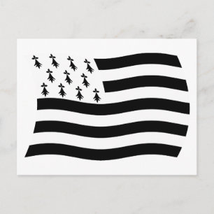 Bretagne Vlag Ansichtkaart Briefkaart