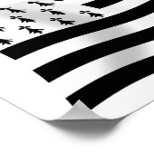 Bretagne Vlag Poster Afdruk (Hoek)