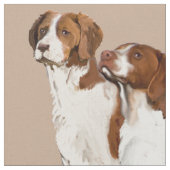 Bretany Spaniel fabric Stof (Close Up)