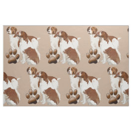 Bretany Spaniel fabric Stof