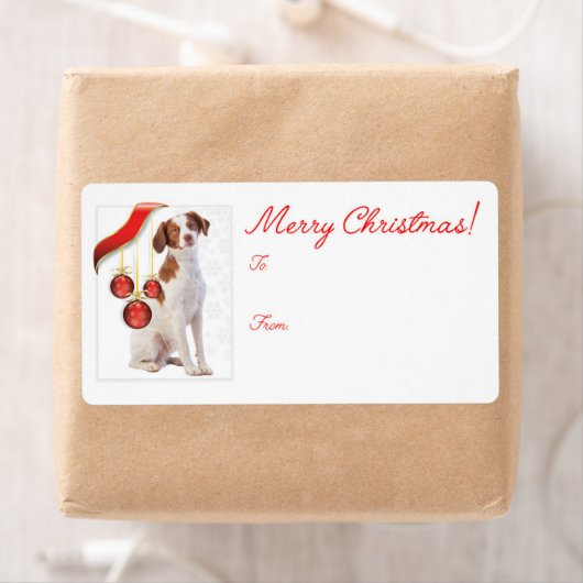 Bretany Spaniel Gift Labels (Insitu)