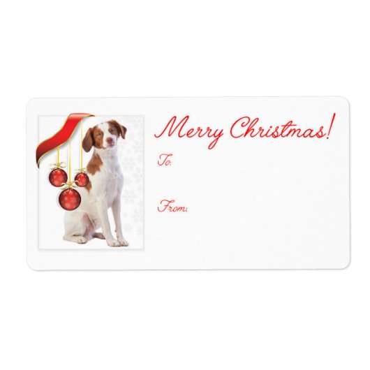 Bretany Spaniel Gift Labels (Voorkant)