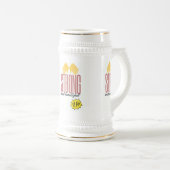 Brete white mug / Witte chope Bierpul (Voorkant rechts)