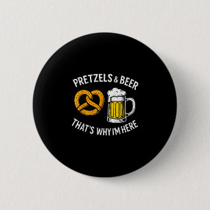 Bretels & bier lederhosen bierfestival feest ronde button 5,7 cm