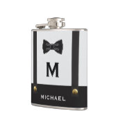Bretels & Vlinderdas Naam Monogram Jongen Heupfles (Links)