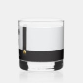 Bretels & Vlinderdas Naam Monogram Jongen Whisky Glas (Achterkant)