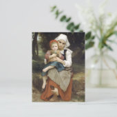 Breton Brother en zuster van Bouguereau Briefkaart (Staand voorkant)