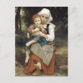 Breton Brother en zuster van Bouguereau Briefkaart (Voorkant)