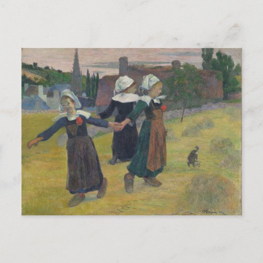 Breton Girls Dancing - Paul Gauguin Briefkaart (Voorkant)