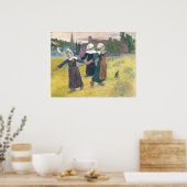 Breton Girls Dancing - Paul Gauguin Fine Art Poster (Keuken)