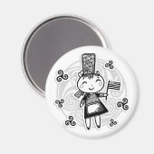 Breton meisje magneet (Voorkant / Achterkant)