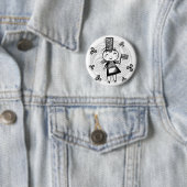 Breton meisje ronde button 5,7 cm (In situ)