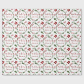 Breton Merry Kerstmis Wreath, Nedeleg laouen Cadeaupapier (Vlak)