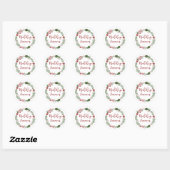 Breton Merry Kerstmis Wreath, Nedeleg laouen Ronde Sticker (Vel)