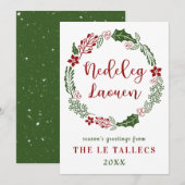 Breton Prettig Kerstmis, Op Maat Feestdagenkaart (Voorkant / Achterkant)