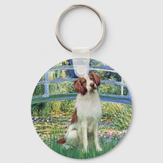 Breton Spaniel 3 - Brug Sleutelhanger (Voorkant)