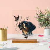 Breton Spaniel Acryl Bord (Huwelijk)