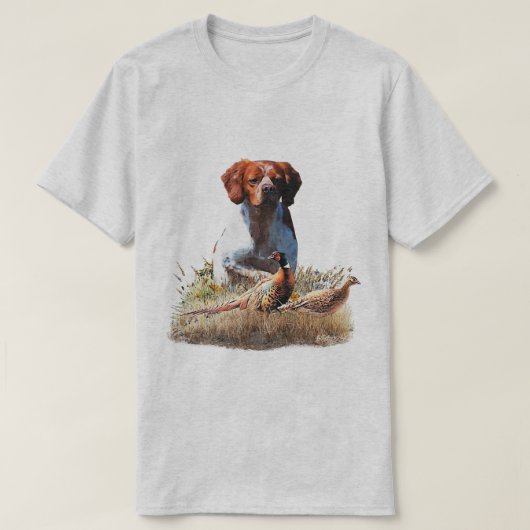 Breton Spaniel, Passie voor Vogels T-shirt (Design voorkant)