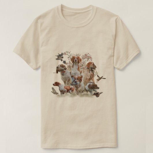 Breton Spaniel, Passie voor Vogels T-shirt (Design voorkant)