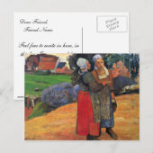 Bretonbouwers door Gauguin Paul (beste kwaliteit) Briefkaart (Voorkant / Achterkant)