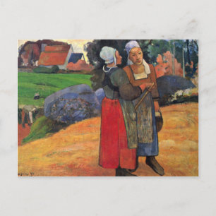 Bretonbouwers door Gauguin Paul (beste kwaliteit) Briefkaart